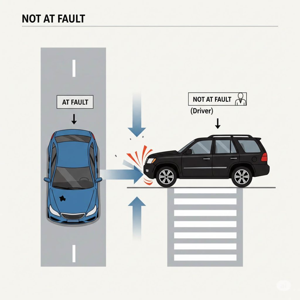 Diagram-illustrating-not-at-fault-scenario-with-arrows-pointing-to-Prestige-Rentals